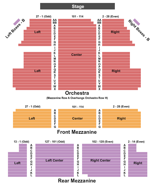 Majestic Theatre Beaches Seating Chart